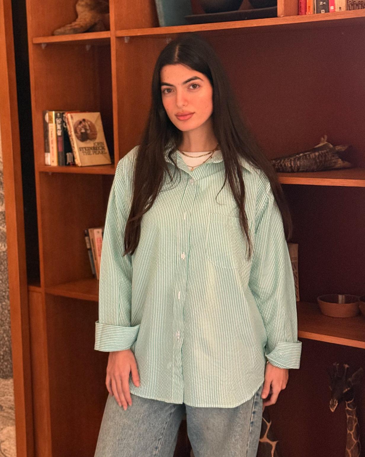 Mint Stripe Chemise